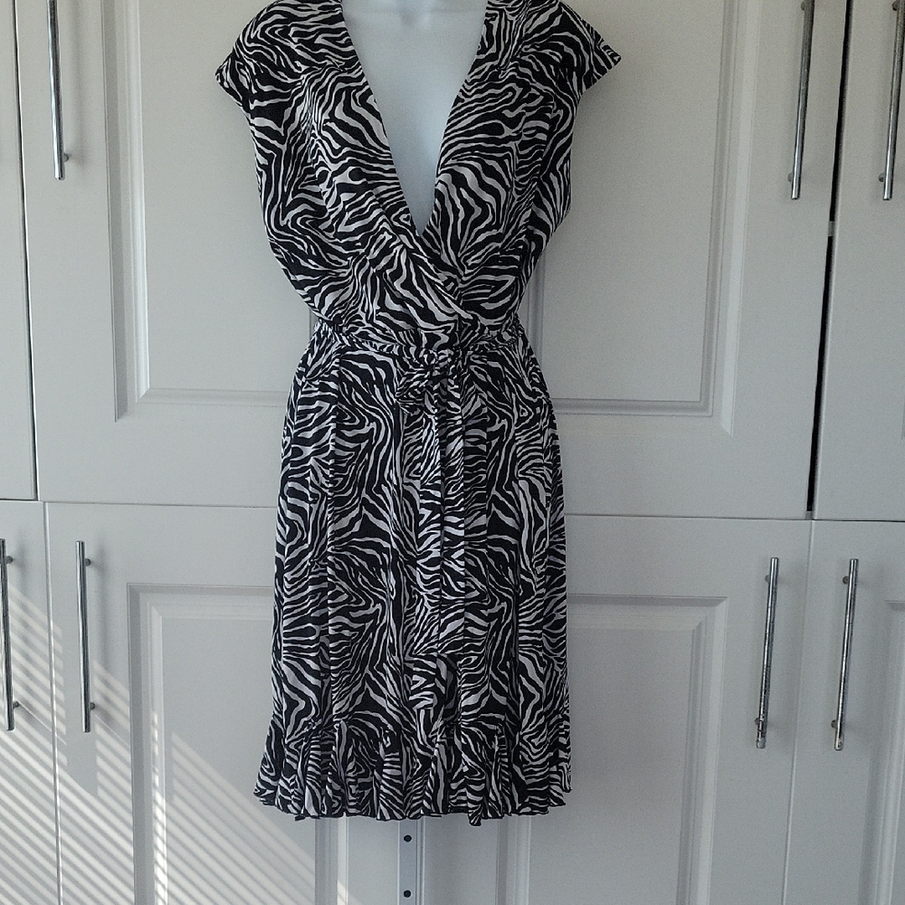 Glamour Black and White Zebra Mini Dress
